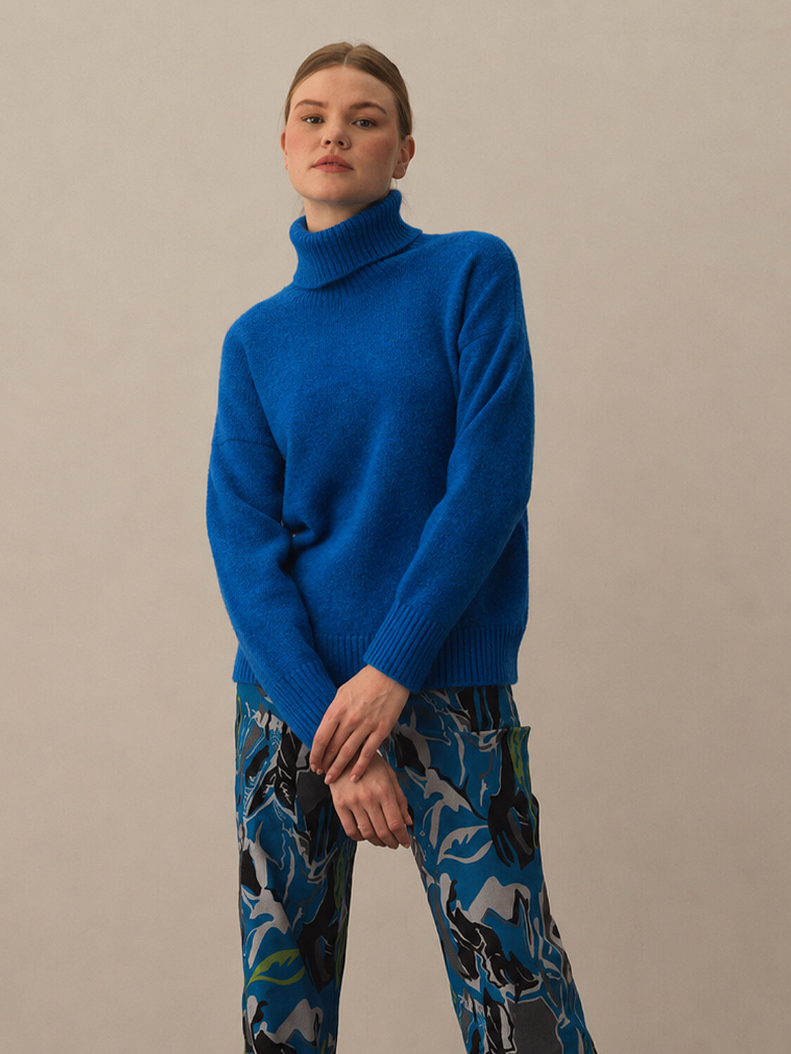 Turtleneck Oversized Sweater - 1