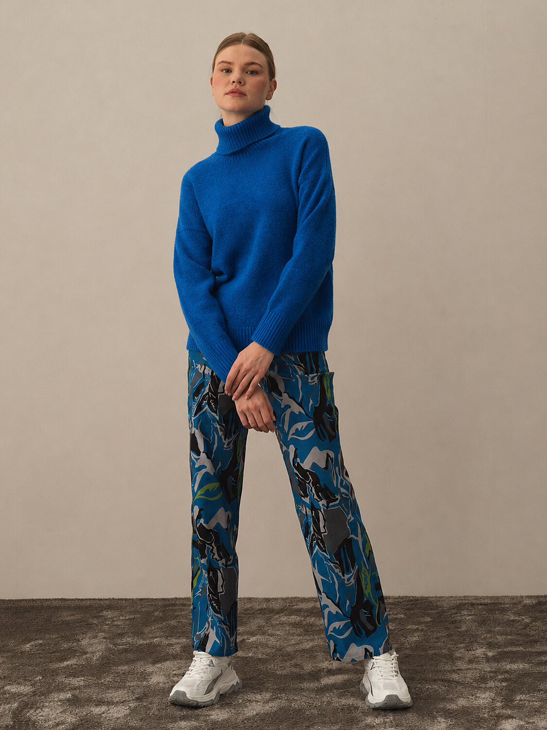 Turtleneck Oversized Sweater - 2