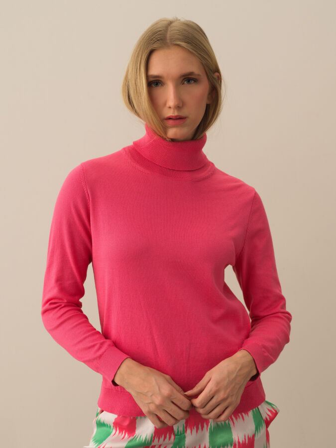Turtleneck Regular Fit Basic Sweater - Xint