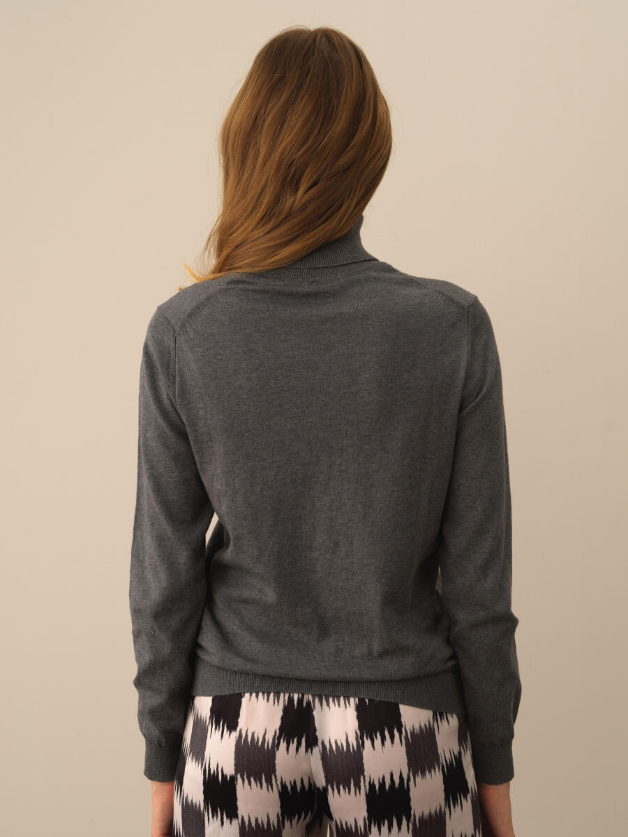 Turtleneck Regular Fit Basic Sweater - 4