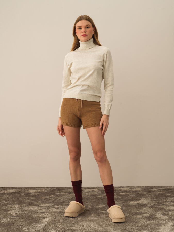 Turtleneck Regular Fit Basic Sweater - Xint