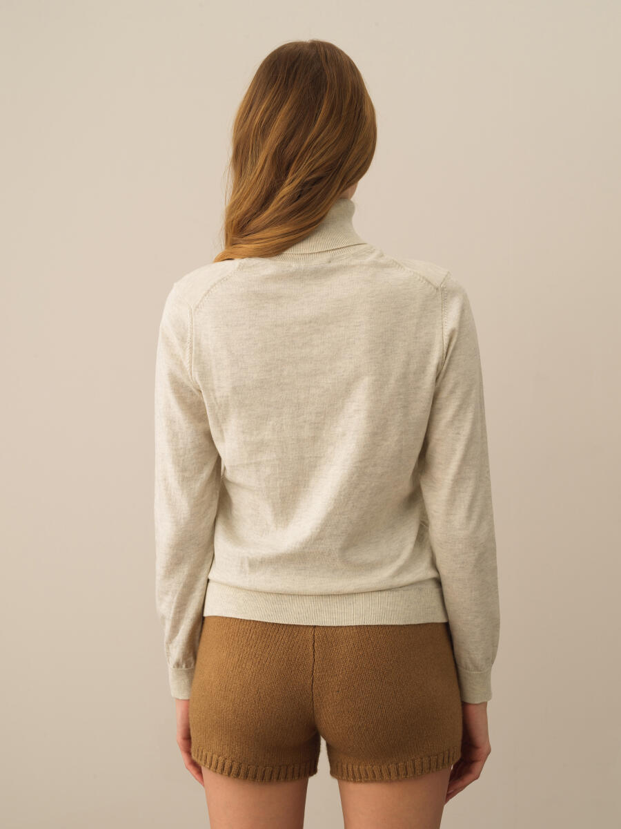 Turtleneck Regular Fit Basic Sweater - 4