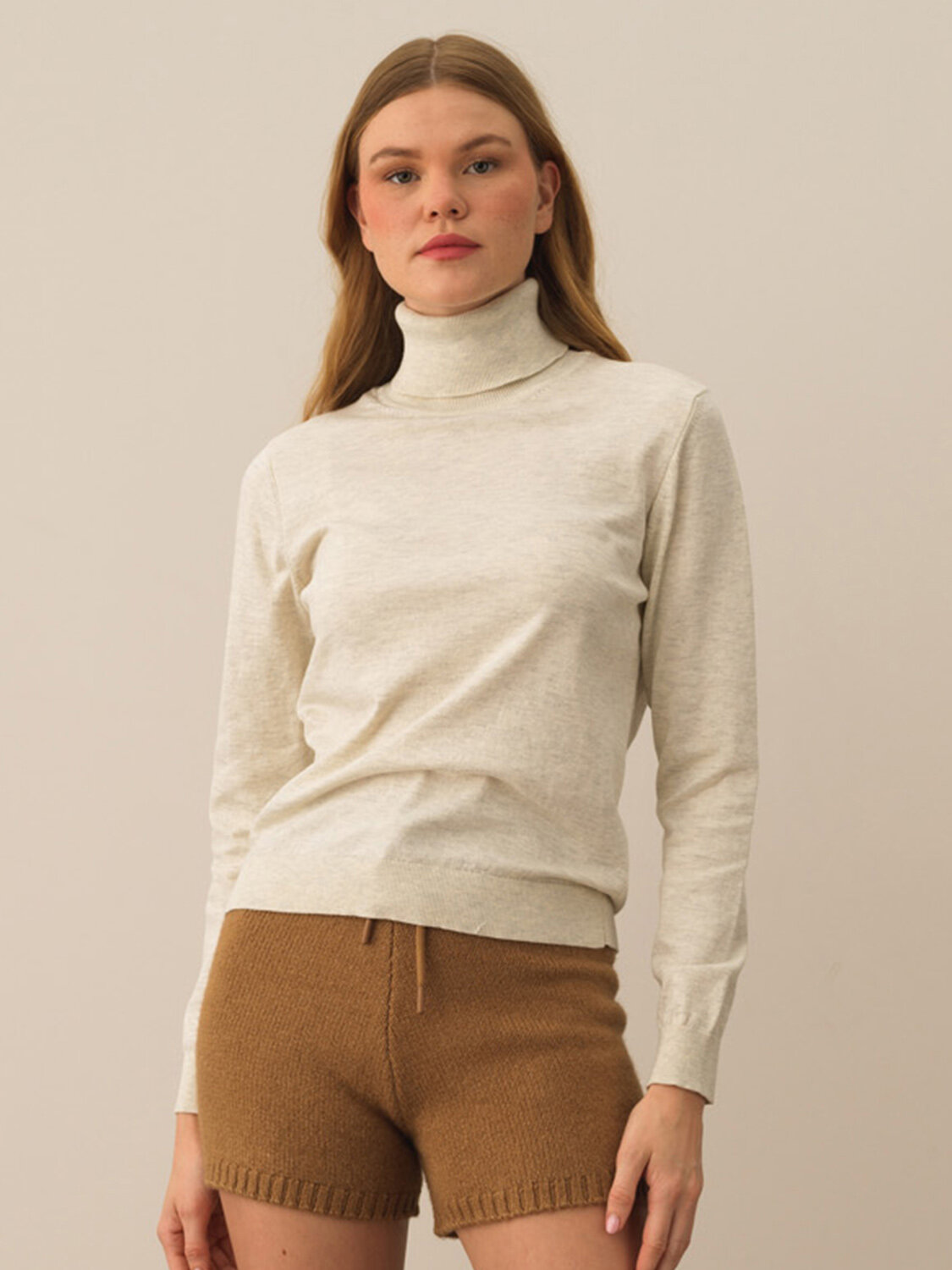 Turtleneck Regular Fit Basic Sweater - Xint