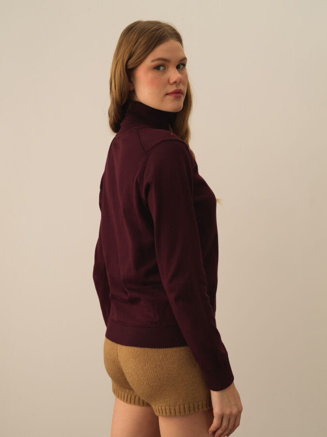 Turtleneck Regular Fit Basic Sweater - Xint