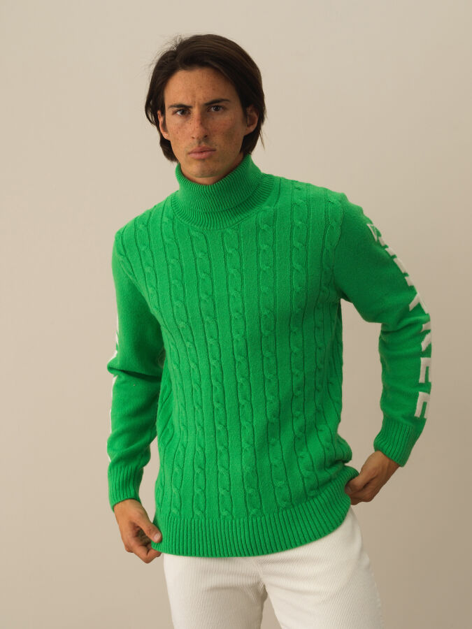 Turtleneck Regular Fit Wool Sweater - Xint