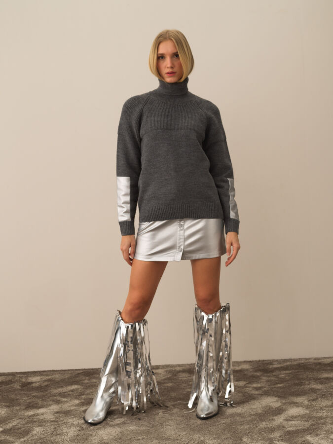 Turtleneck Regular Fit Wool Sweater - Xint