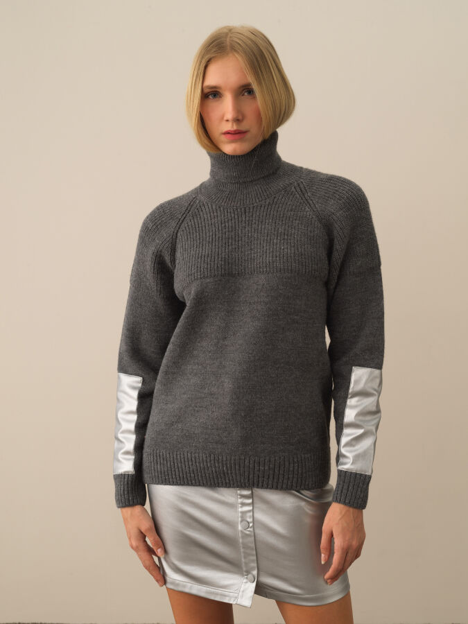 Turtleneck Regular Fit Wool Sweater - Xint