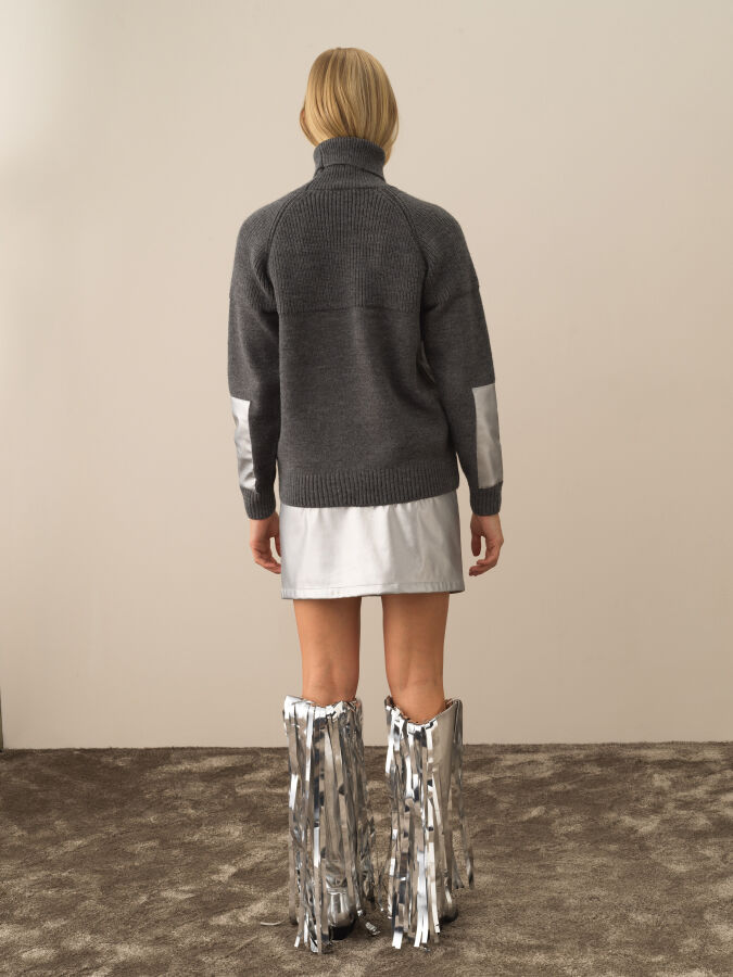 Turtleneck Regular Fit Wool Sweater - Xint