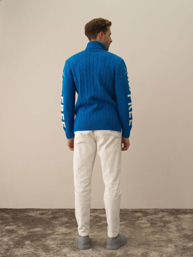Turtleneck Regular Fit Wool Sweater - Xint