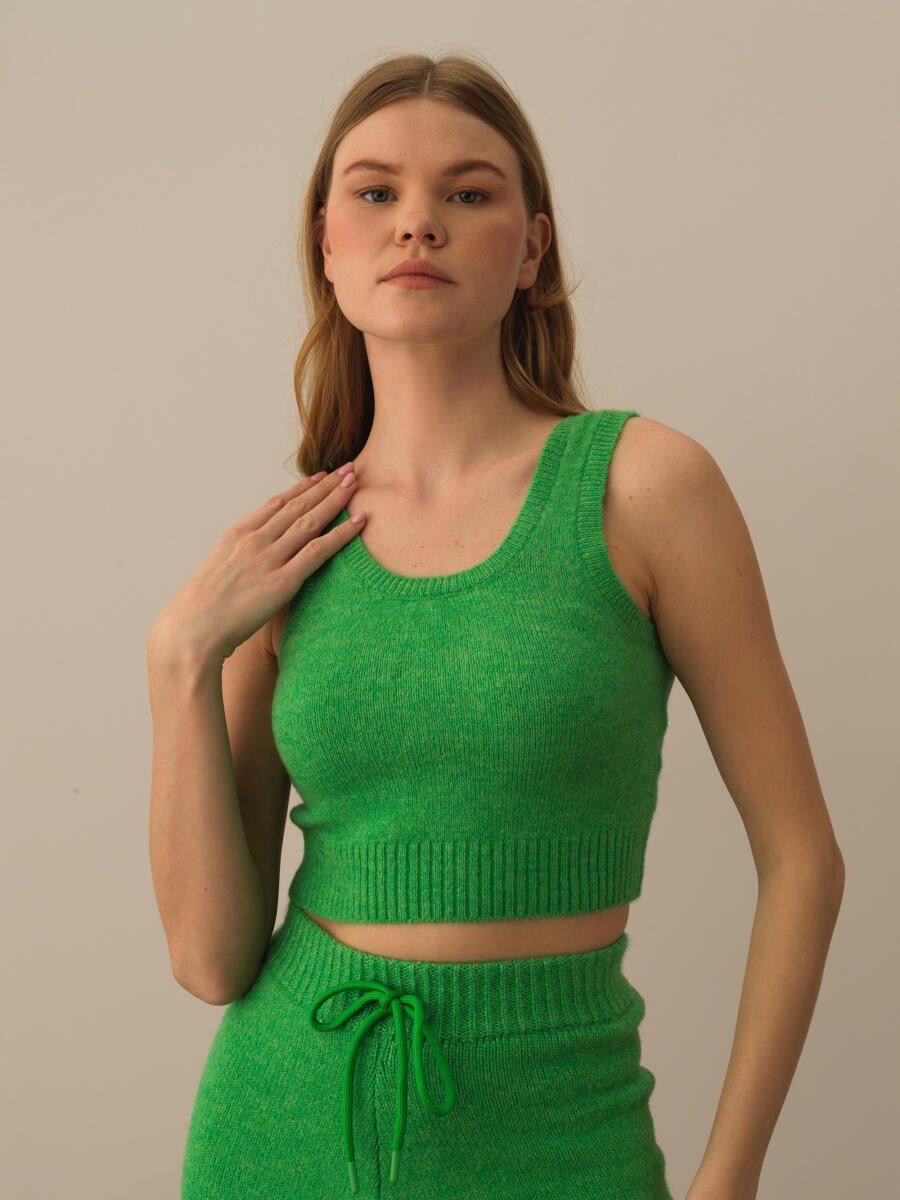 U-Neck Regular Fit Knit Tank Top