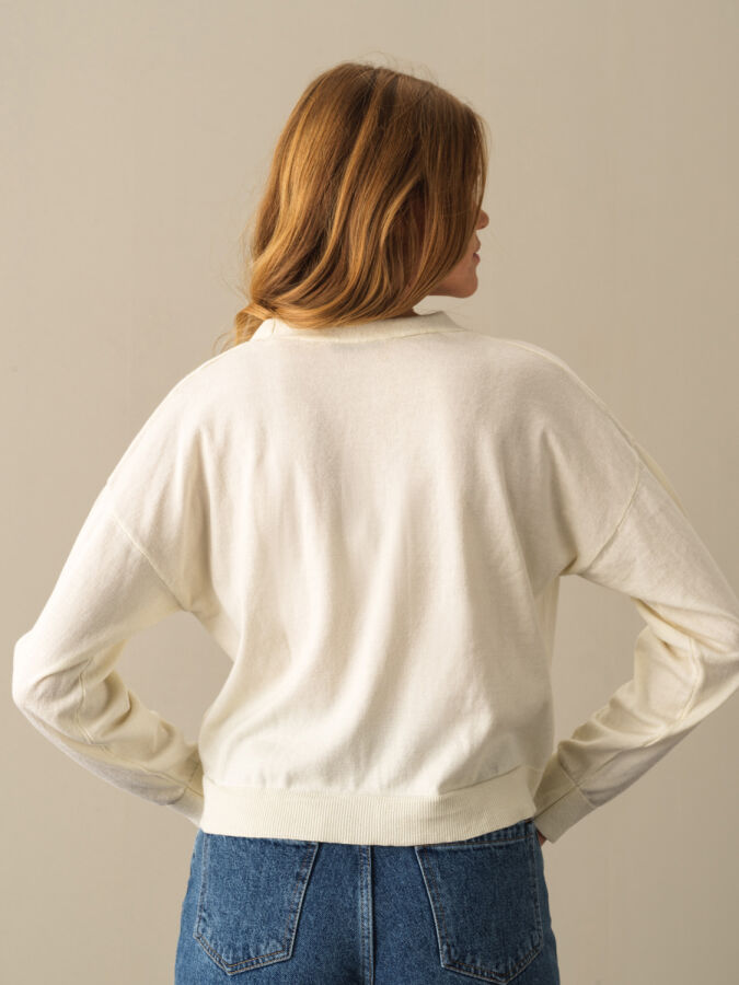 100% Cotton Slim Fit Buttoned Basic Cardigan - Xint