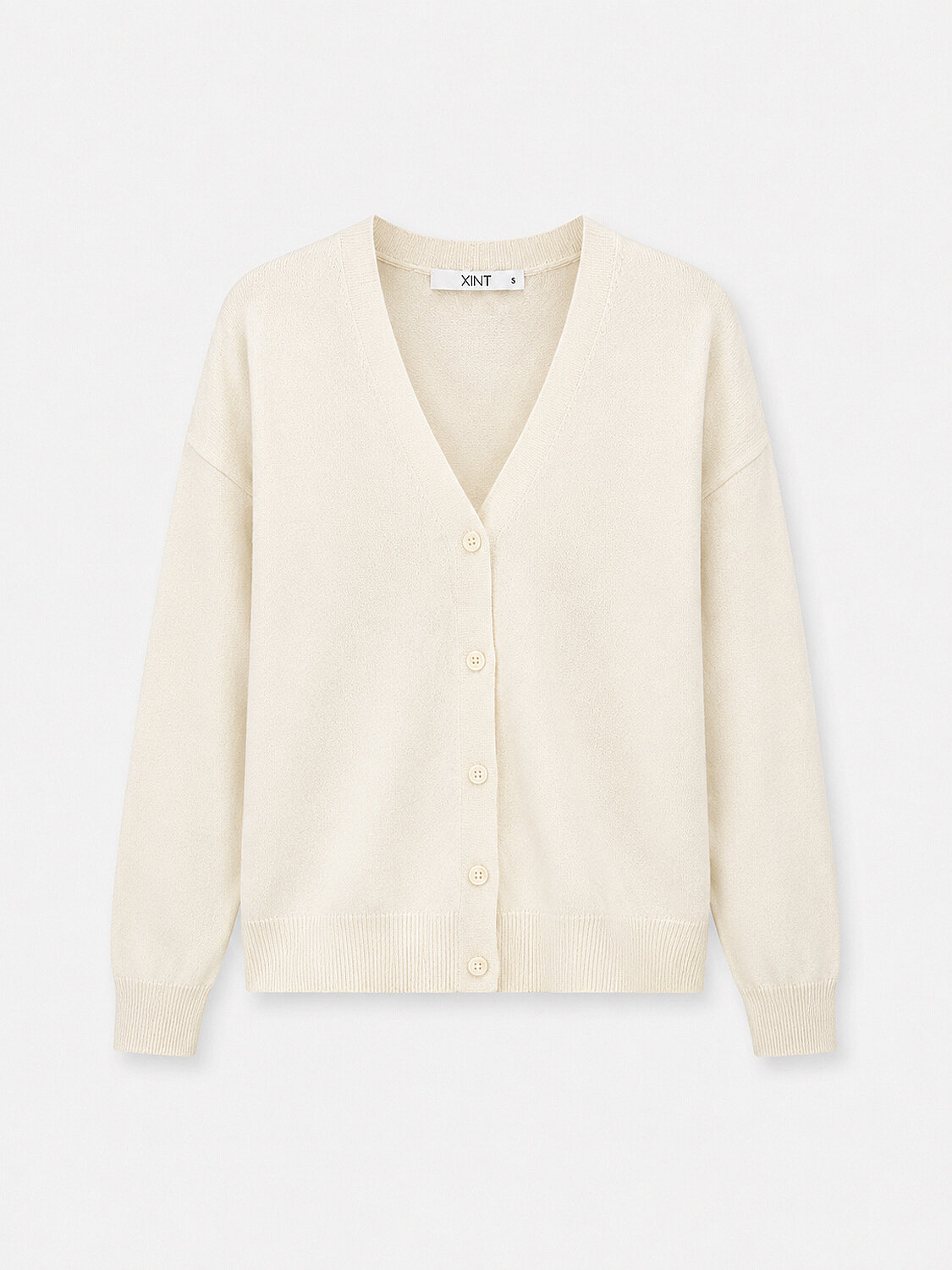 100% Cotton Slim Fit Buttoned Basic Cardigan - 1