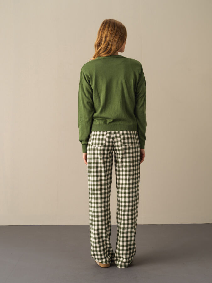 100% Cotton Slim Fit Buttoned Basic Cardigan - Xint