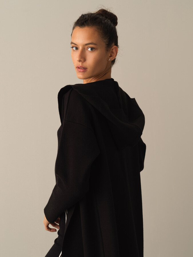 Hooded Regular Fit Long Cardigan - Xint