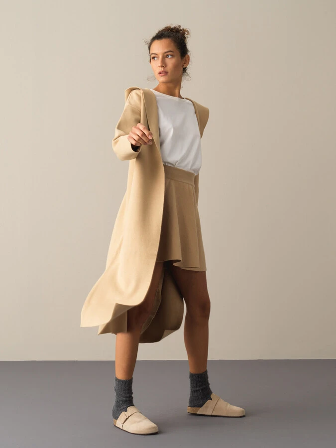 Hooded Regular Fit Long Cardigan - Xint