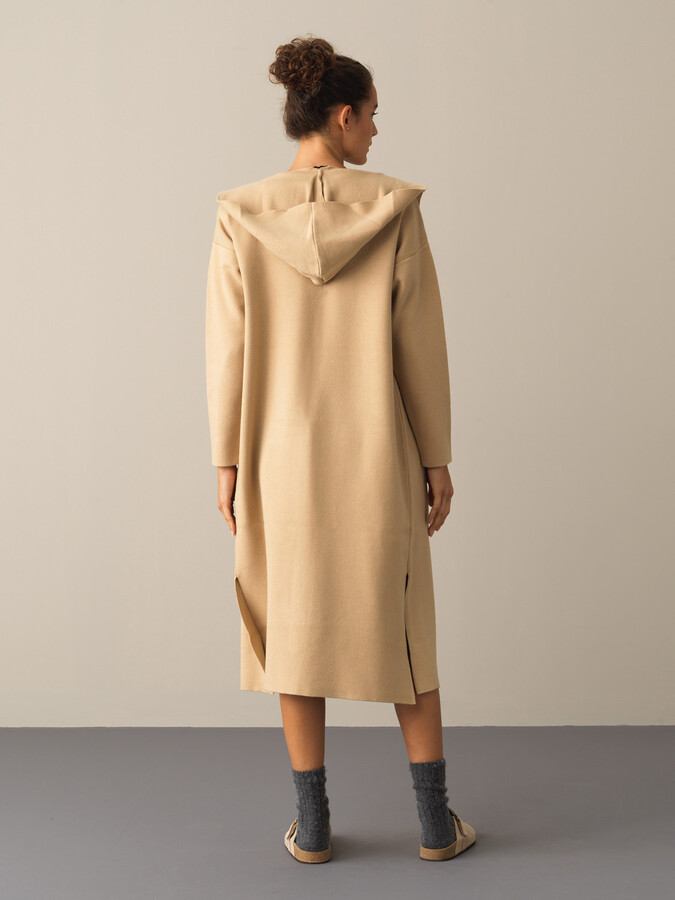 Hooded Regular Fit Long Cardigan - Xint