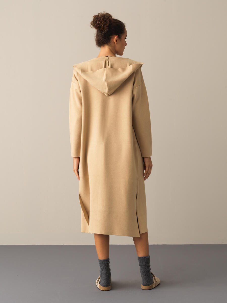 Hooded Regular Fit Long Cardigan - 5