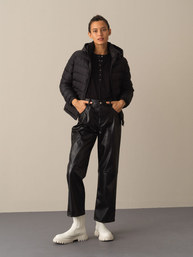 Hooded Regular Fit Puffer Jacket - Xint