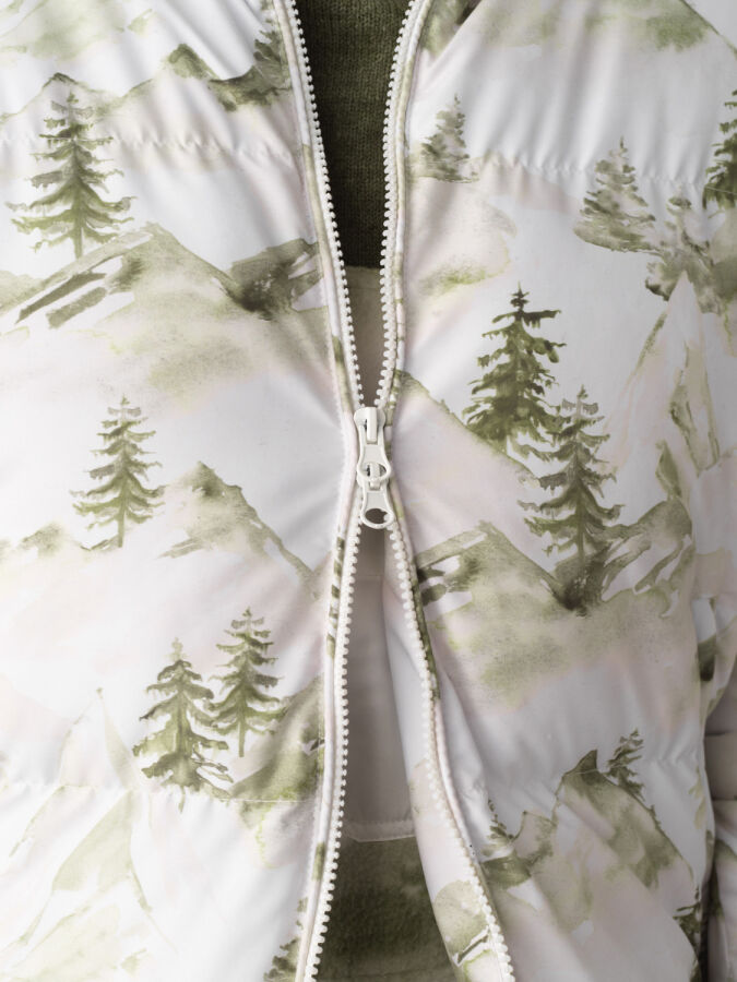 Oversized Patterned Puffer Jacket - Xint