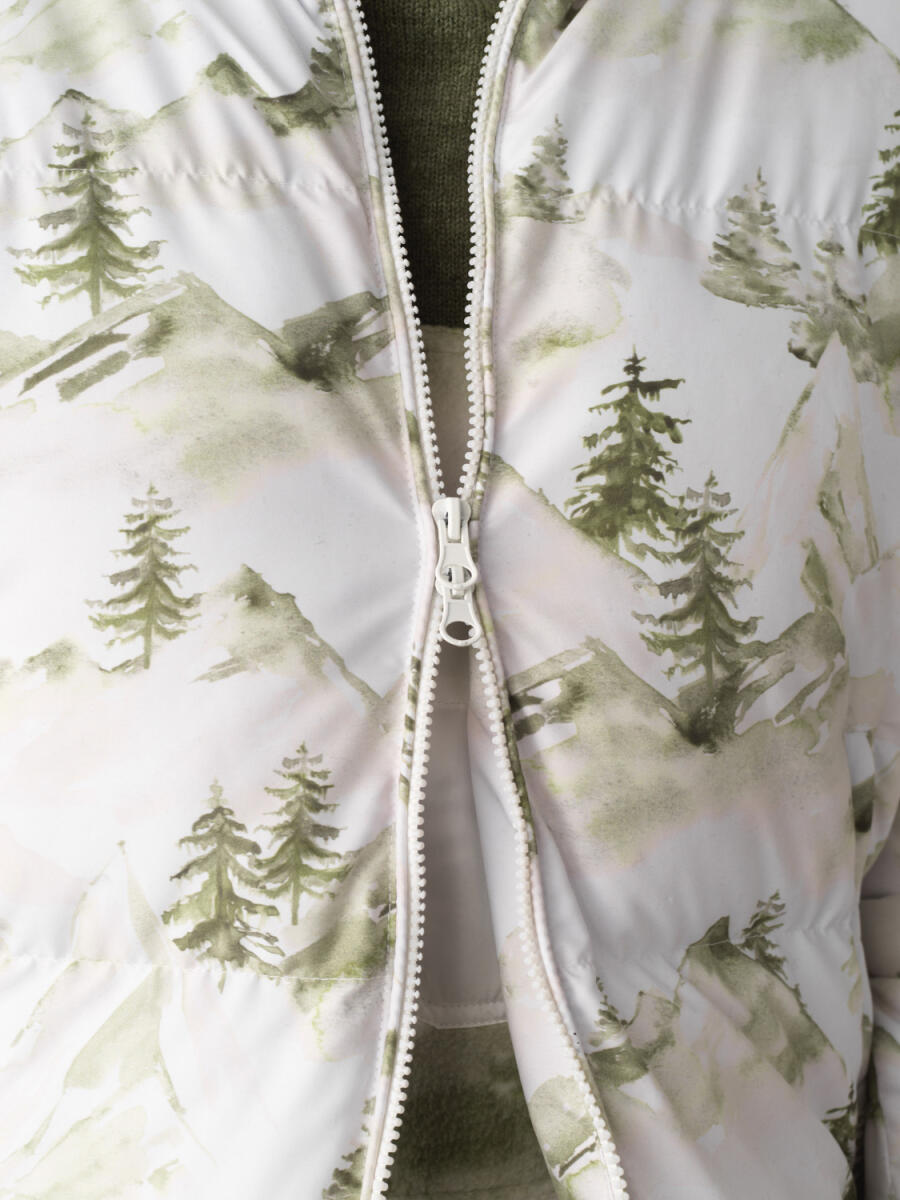 Oversized Patterned Puffer Jacket - 3