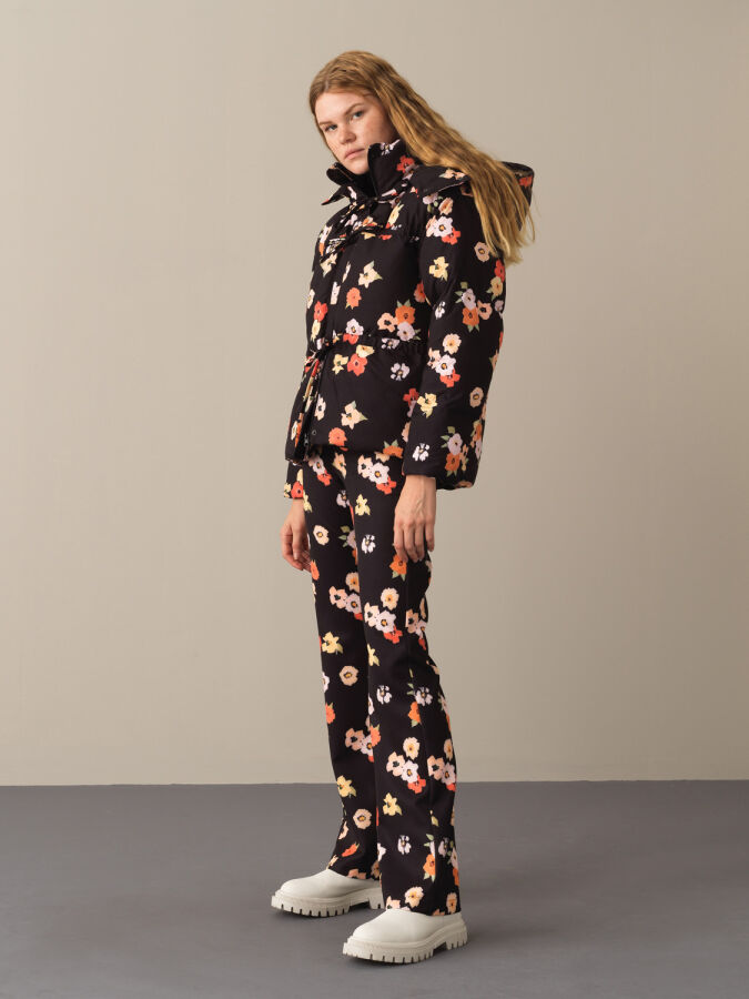 Oversized Patterned Puffer Jacket - Xint