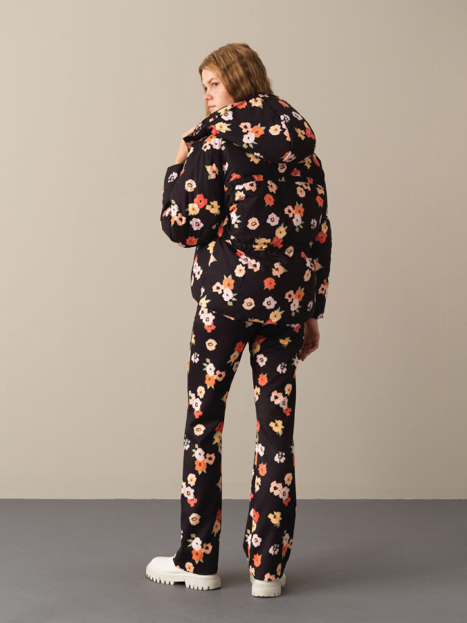 Oversized Patterned Puffer Jacket - Xint