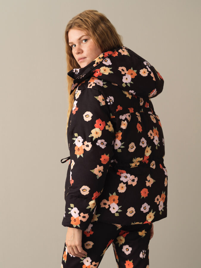 Oversized Patterned Puffer Jacket - Xint