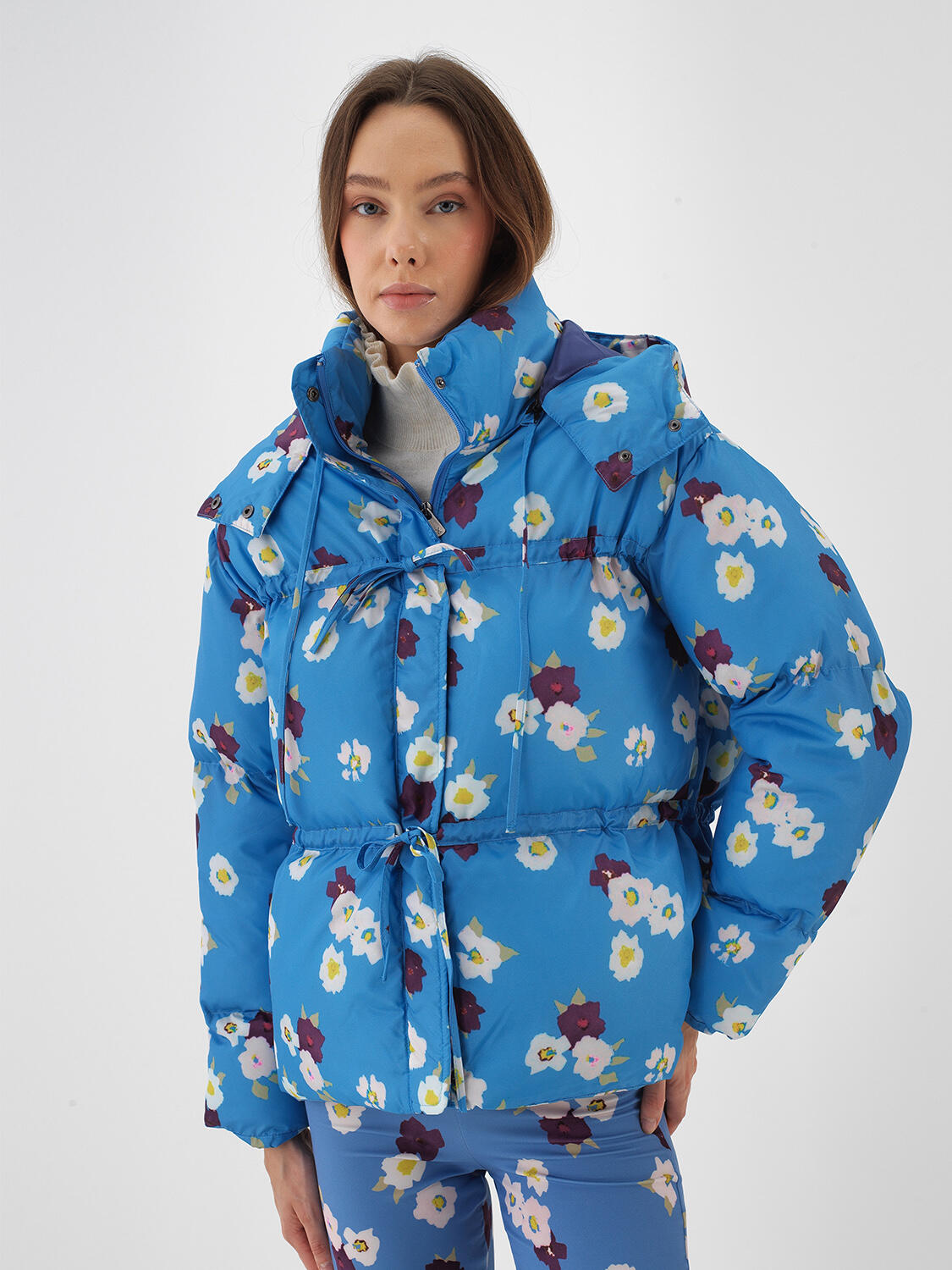 Oversized Patterned Puffer Jacket