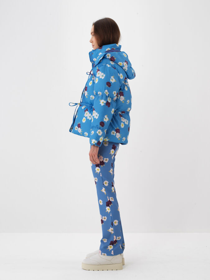 Oversized Patterned Puffer Jacket - Xint