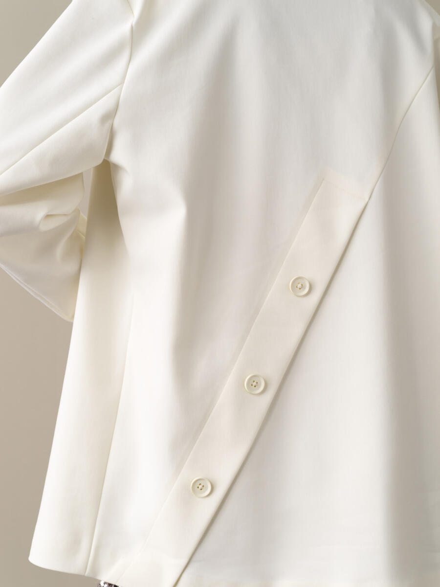 Cotton Oversized Long Blazer Jacket - 4