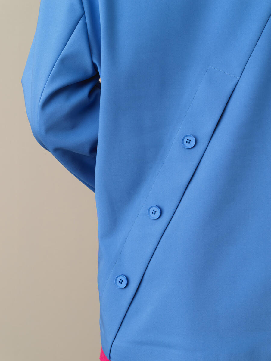 Cotton Oversized Long Blazer Jacket - 3