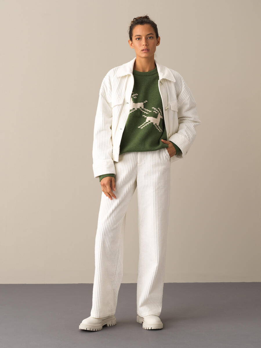 Cotton Oversized Velvet Jacket - 2