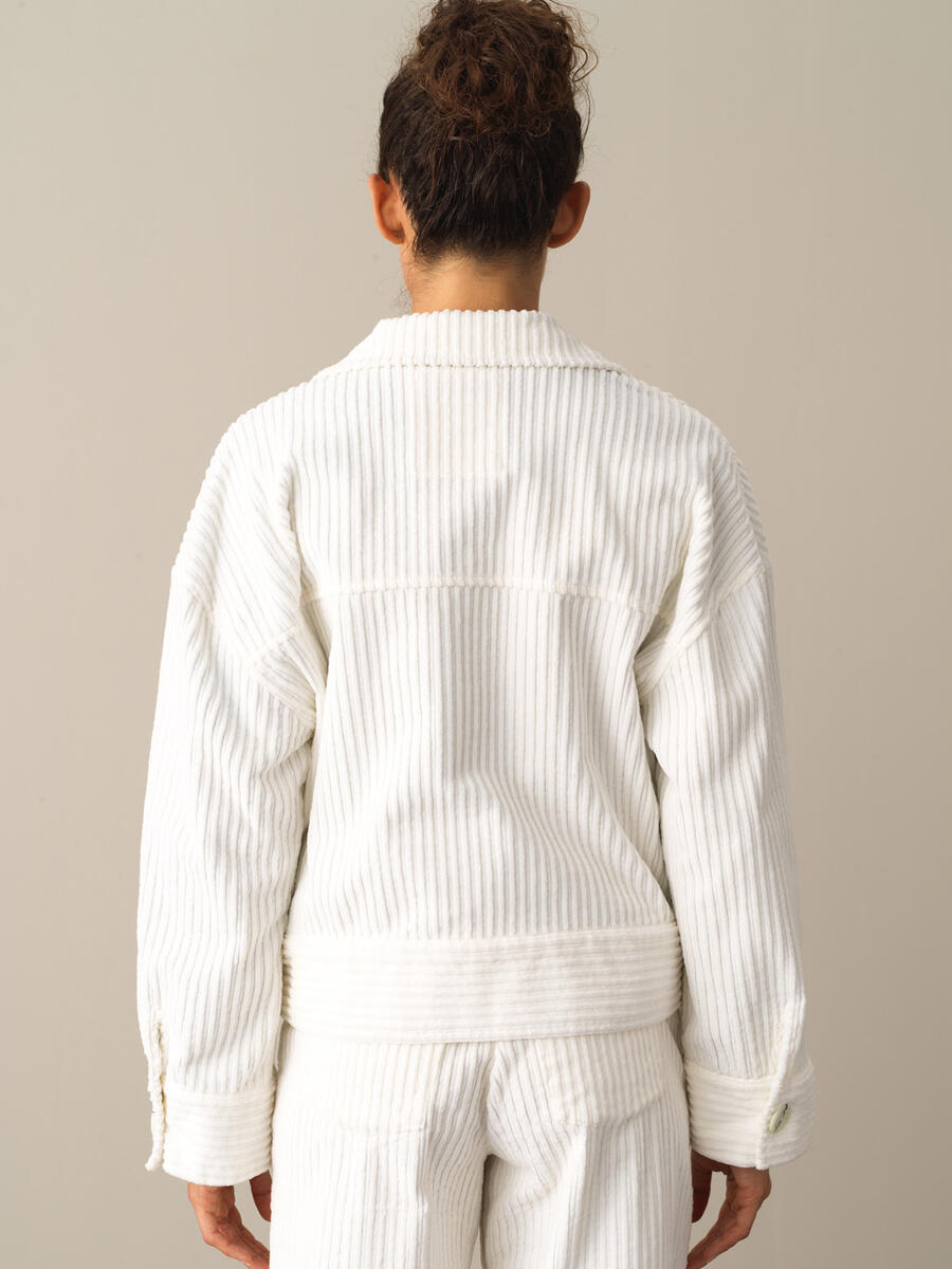 Cotton Oversized Velvet Jacket - 3