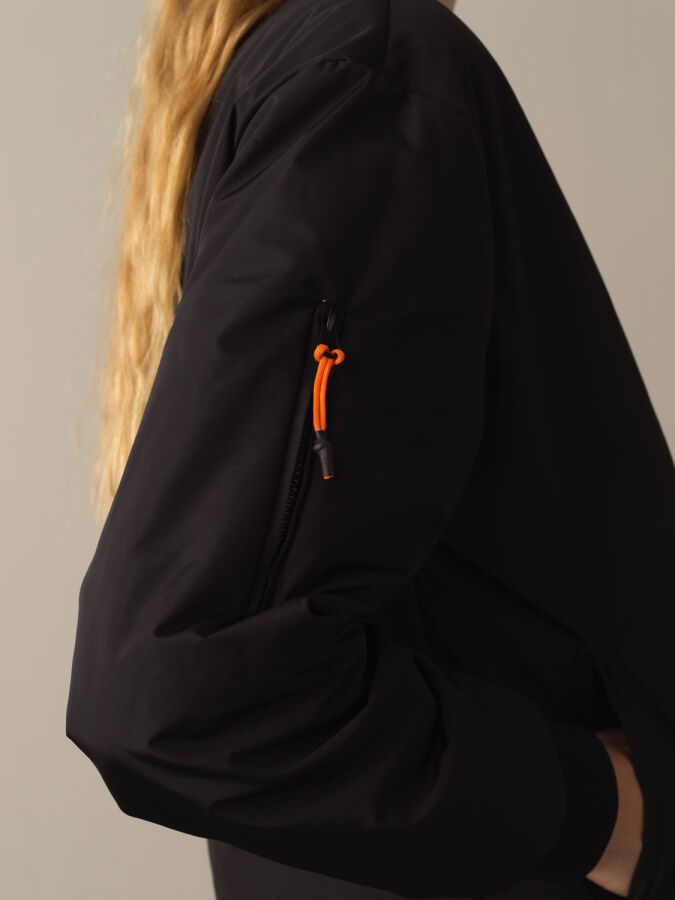 Zip-Up Oversized Bomber Jacket - Xint