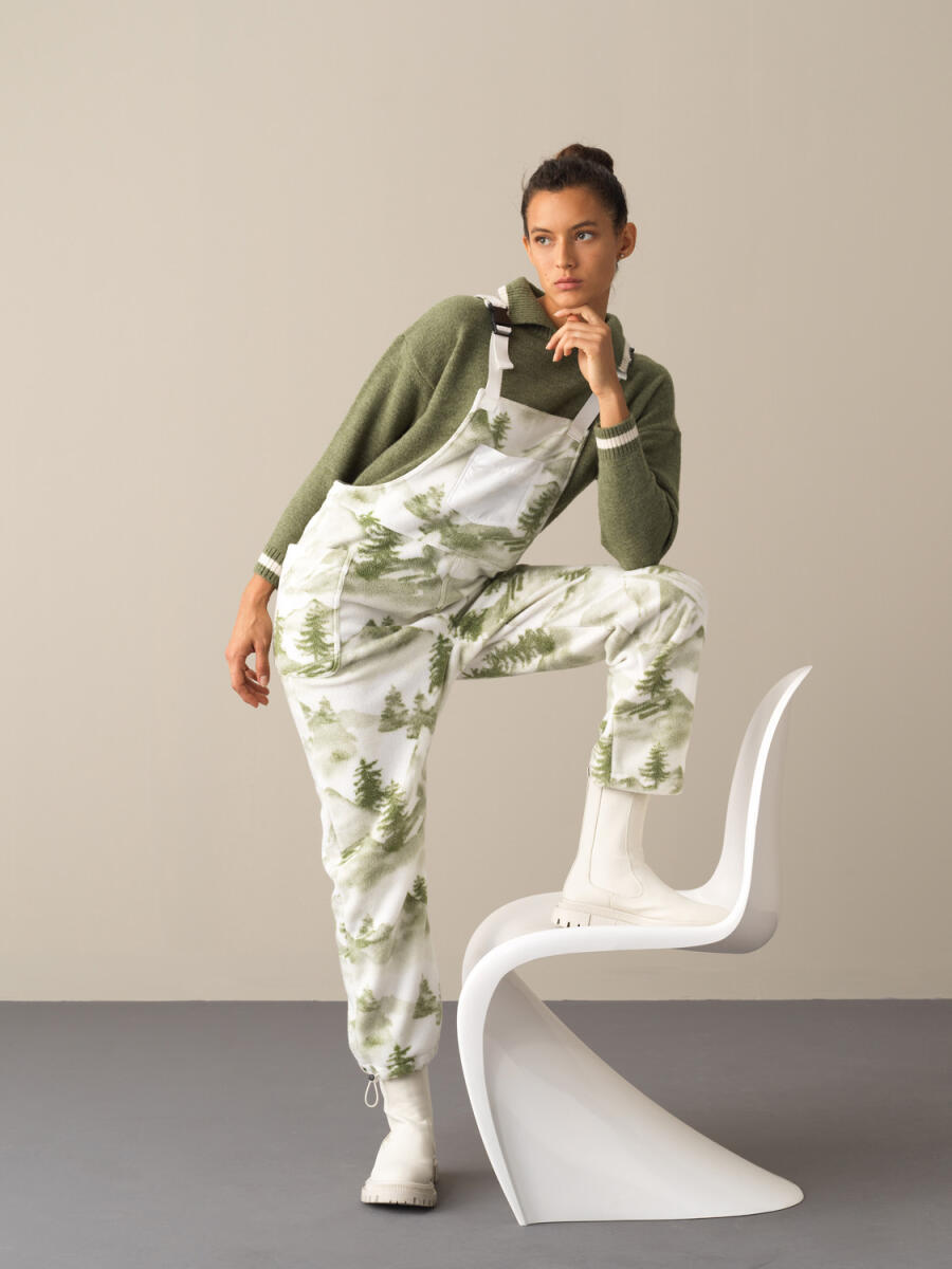 Pocket Detailed Regular Fit Fleece Overalls - 2