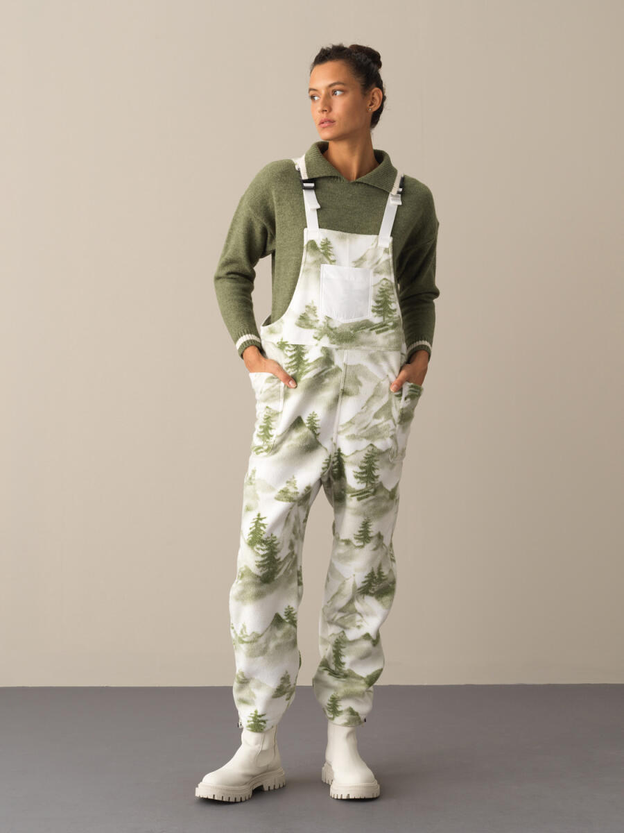 Pocket Detailed Regular Fit Fleece Overalls