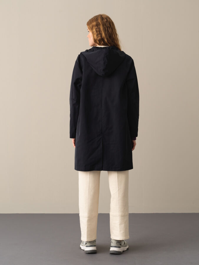 Hooded Oversized Raincoat - Xint