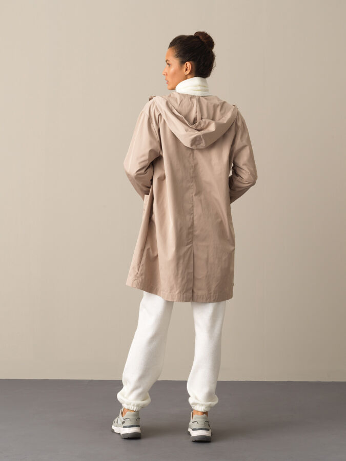 Hooded Oversized Raincoat - Xint