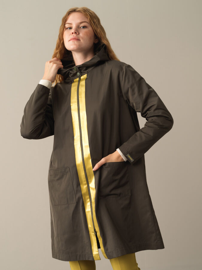 Hooded Oversized Raincoat - Xint