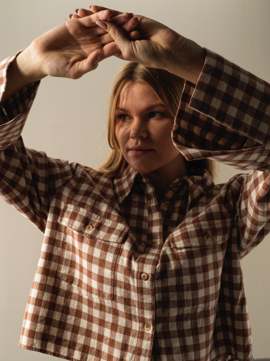 100% Cotton Oversized Checked Shirt - 4