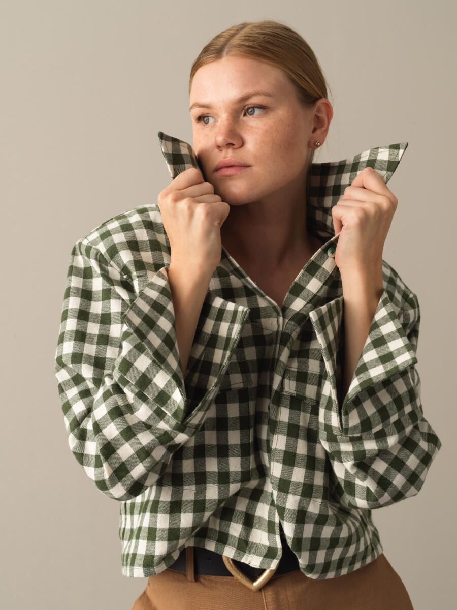 100% Cotton Oversized Checked Shirt - 3