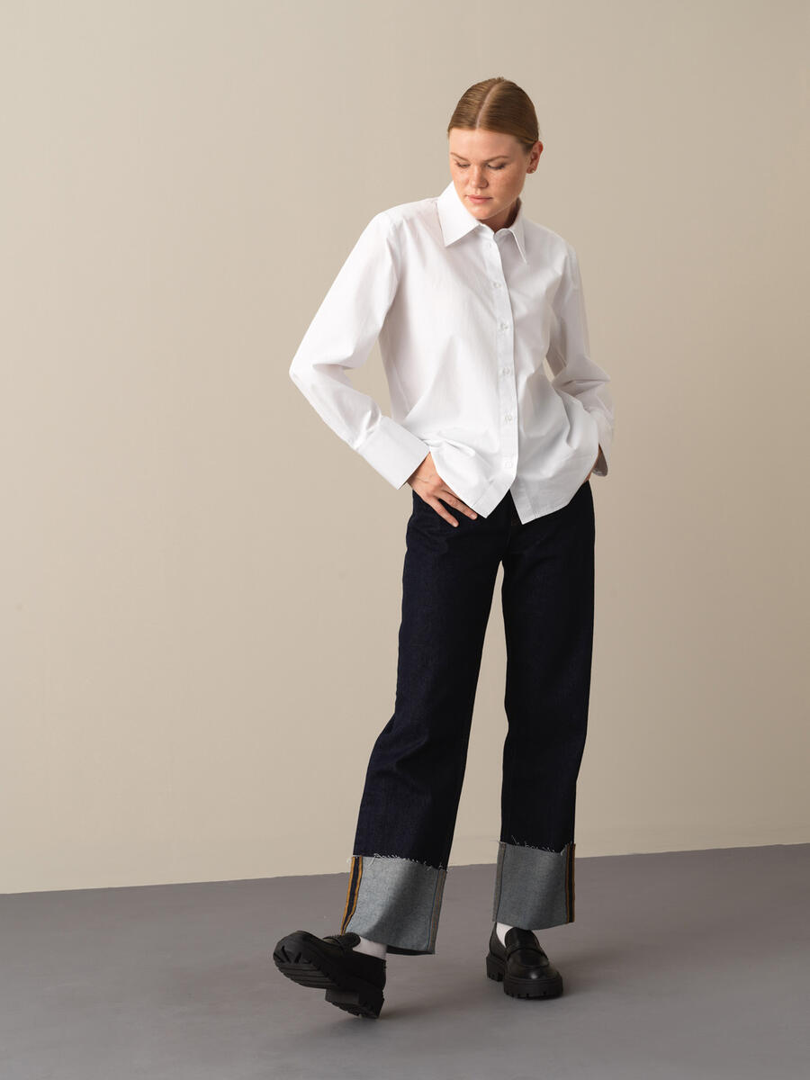 100% Cotton Regular Fit Shoulder-Padded Shirt - 2