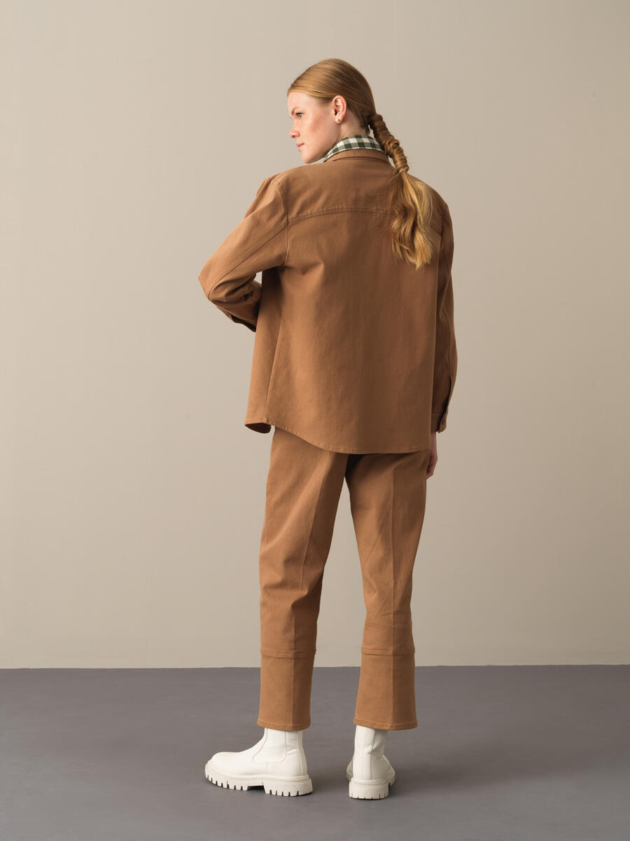 Cotton Oversized Pocketed Shirt Jacket - 4