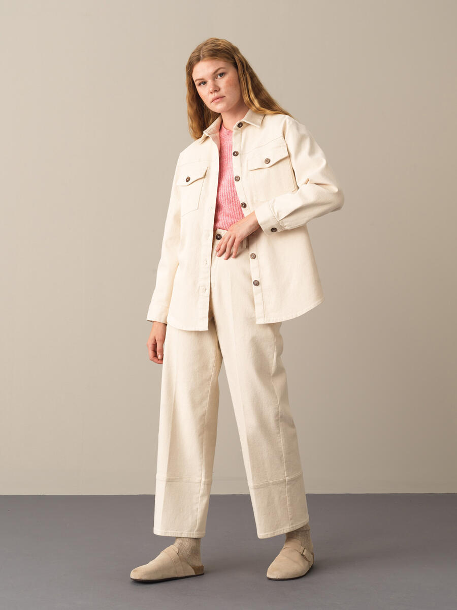 Cotton Oversized Pocketed Shirt Jacket - 3