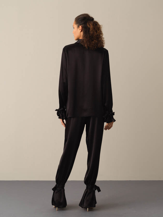 Oversized Satin Shirt - Xint