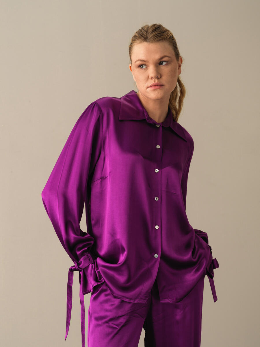 Oversized Satin Shirt