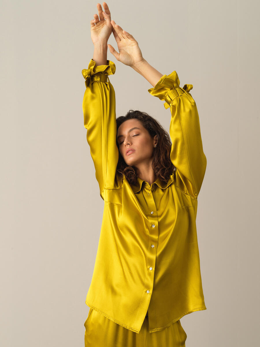 Oversized Satin Shirt - 3