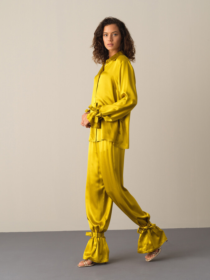 Oversized Satin Shirt - Xint