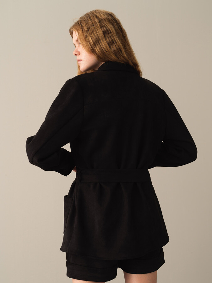 Regular Fit Suede-Look Shirt Jacket - Xint