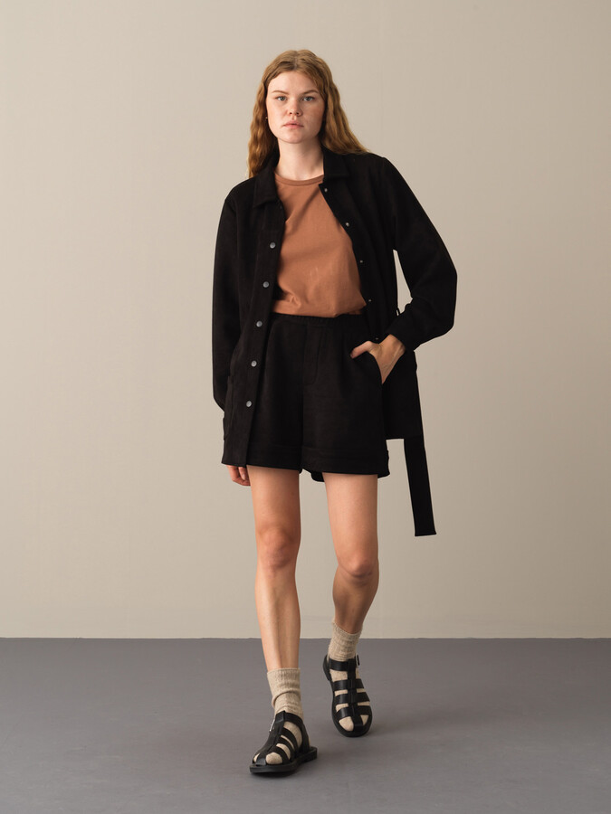 Regular Fit Suede-Look Shirt Jacket - Xint